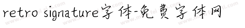 retro signature字体字体转换